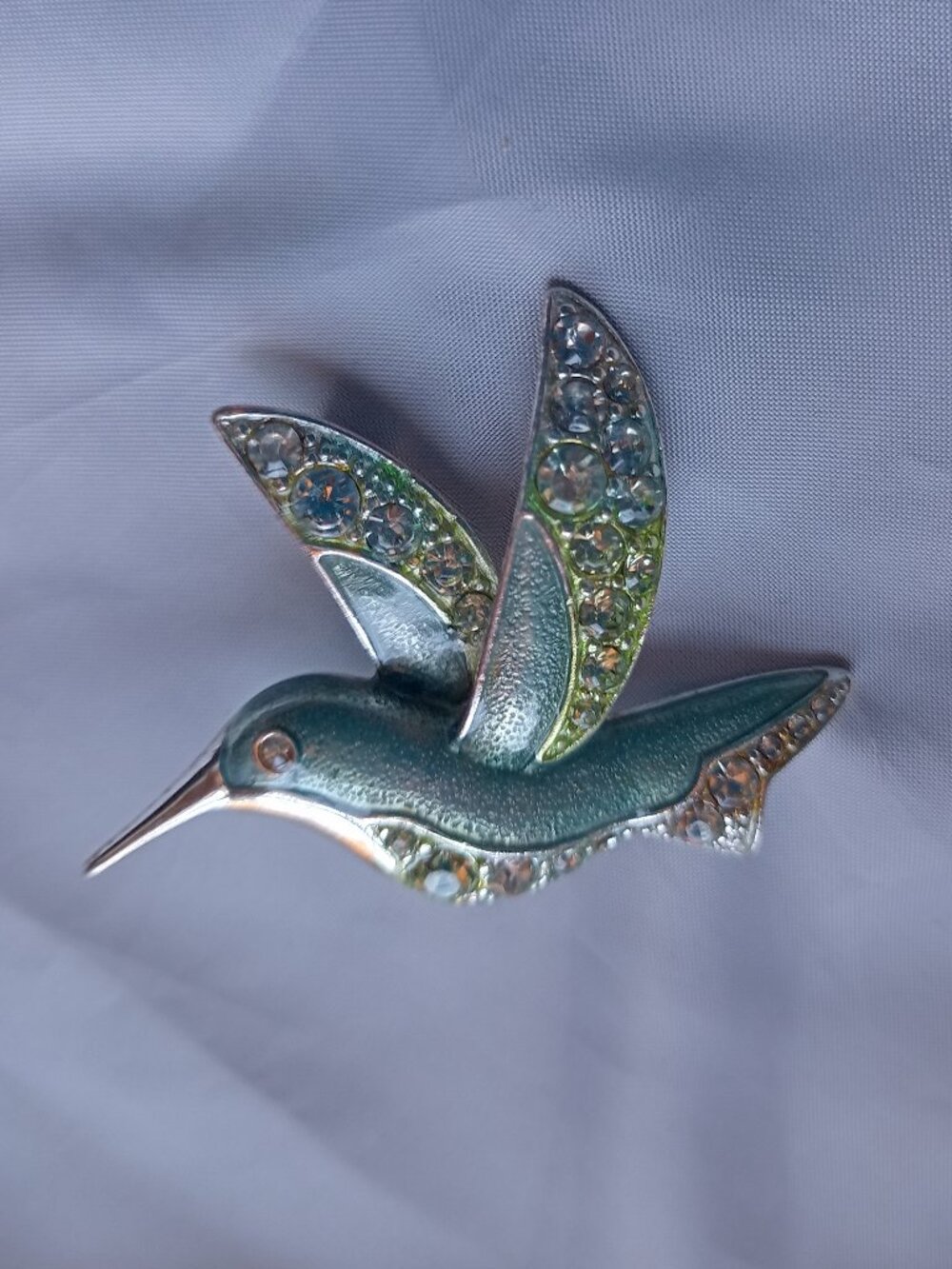 Liz Claiborne Enamel Hummingbird Brooch
